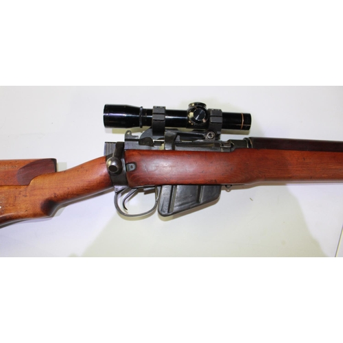 456 - Section One Certificate Required - Lee Enfield .303 bolt action rifle with fitted and mounted Leupol... 