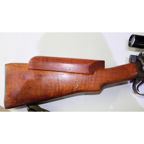 456 - Section One Certificate Required - Lee Enfield .303 bolt action rifle with fitted and mounted Leupol... 