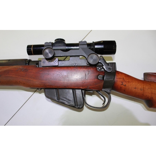 456 - Section One Certificate Required - Lee Enfield .303 bolt action rifle with fitted and mounted Leupol... 