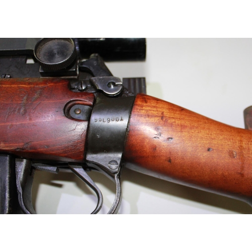 456 - Section One Certificate Required - Lee Enfield .303 bolt action rifle with fitted and mounted Leupol... 