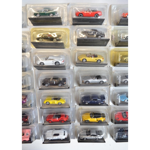 93A - Complete collection of DeAgostini diecast 1/43 Porsche models with associated magazines, issues 1-50... 