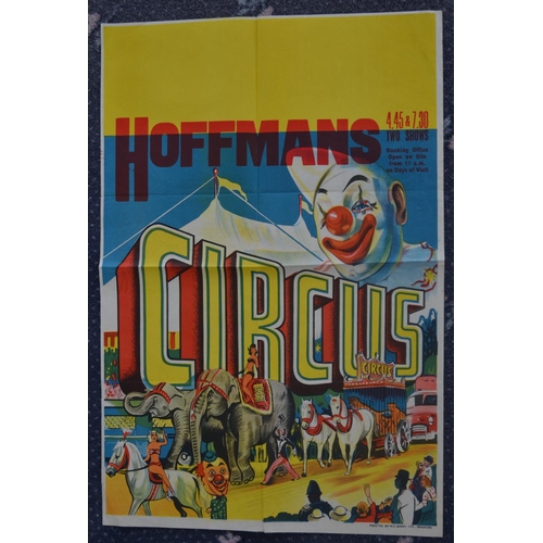 463 - Vintage W.E.Berry Circus Hoffman advertising poster, 75.5x50.5cm