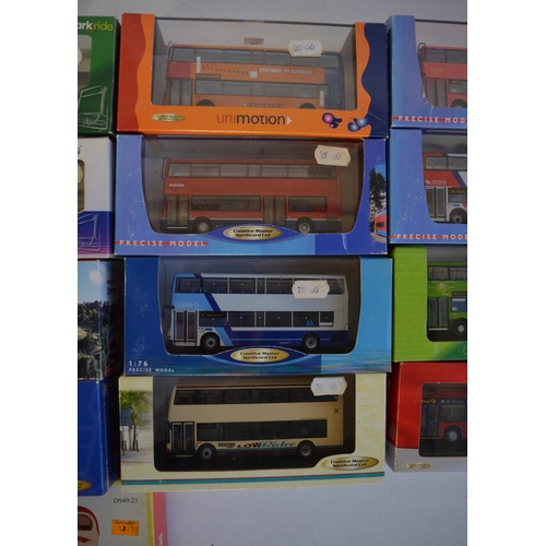 10 - Nineteen boxed diecast bus models from Corgi and Creative Master to include limited editions, models... 