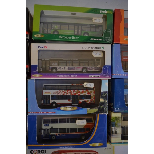 10 - Nineteen boxed diecast bus models from Corgi and Creative Master to include limited editions, models... 