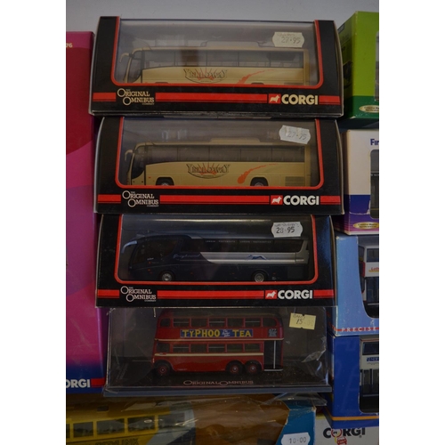 10 - Nineteen boxed diecast bus models from Corgi and Creative Master to include limited editions, models... 