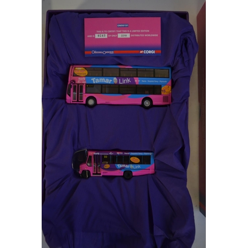 10 - Nineteen boxed diecast bus models from Corgi and Creative Master to include limited editions, models... 