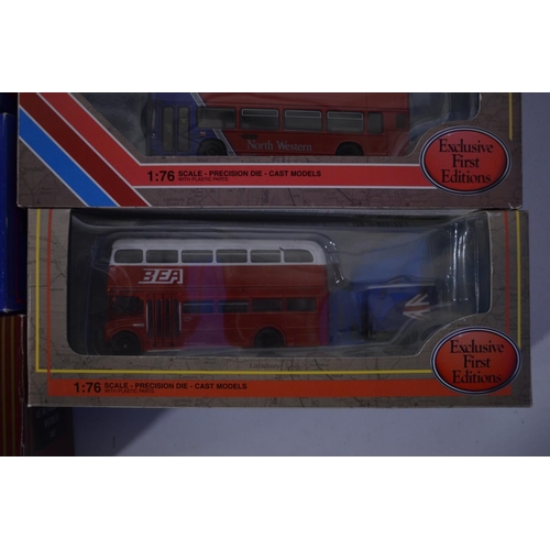 11 - Sixteen boxed 1/76 scale diecast bus and truck models/model sets from Corgi, EFE and Britbus to incl... 