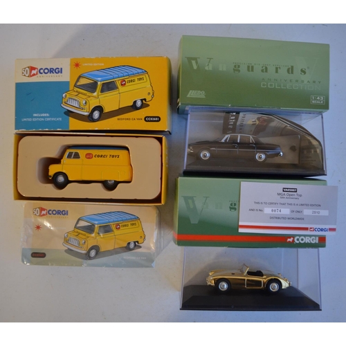 21 - Collection of diecast model vehicles from Corgi, Corgi Vanguards, Lledo Vanguards etc., most not fix... 