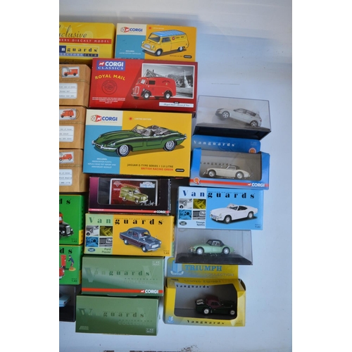 21 - Collection of diecast model vehicles from Corgi, Corgi Vanguards, Lledo Vanguards etc., most not fix... 