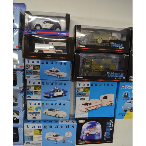 22 - Collection of diecast emergency vehicles from Corgi, Corgi Vanguards and Lledo Vanguards, many model... 