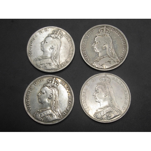 36 - Queen Victoria - 1889 Crowns (x4), 1890 Crown, 1891 Crown, 1893 Crown and 1895 Crown (gross 7.1 ozt)