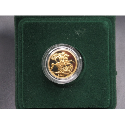 7 - Royal Mint - Queen Elizabeth 1980 Proof Sovereign