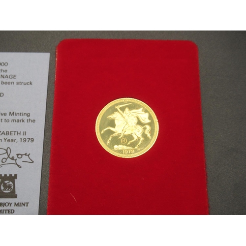 5 - Pobjoy Mint Limited - 22ct Gold Isle of Man 1979 Sovereign, with CoA