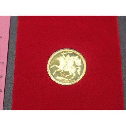 16 - Pobjoy Mint Limited - 22ct Gold Isle of Man 1979 Half-Sovereign, with CoA