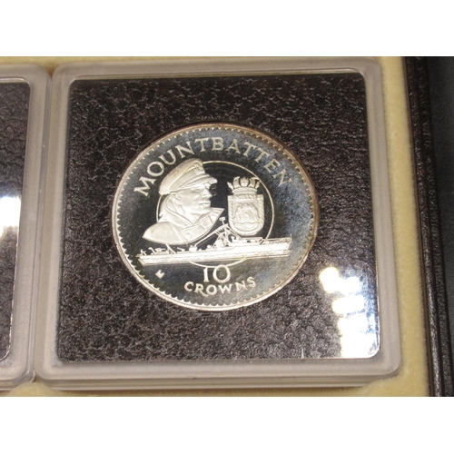 77 - Turks & Caicos Islands 1980 4 coin encapsulated set cont. 100 Crown Gold Proof Coin, 20 Crown Proof ... 