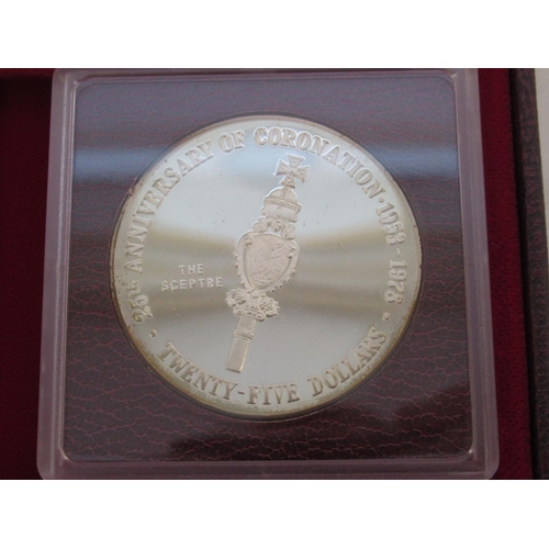 79 - The Cayman Islands Coronation Regalia Silver Collection, Issued to Commemorate the 25th Anniversary ... 