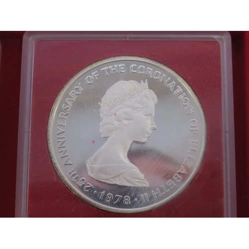 80 - The Turks and Caicos Islands Queen Beasts Silver Collection, Issued to Commemorate the 25th Annivers... 