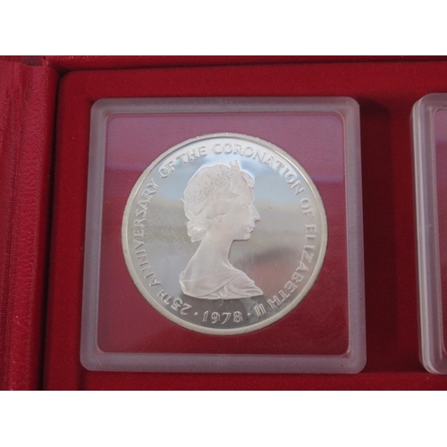 80 - The Turks and Caicos Islands Queen Beasts Silver Collection, Issued to Commemorate the 25th Annivers... 