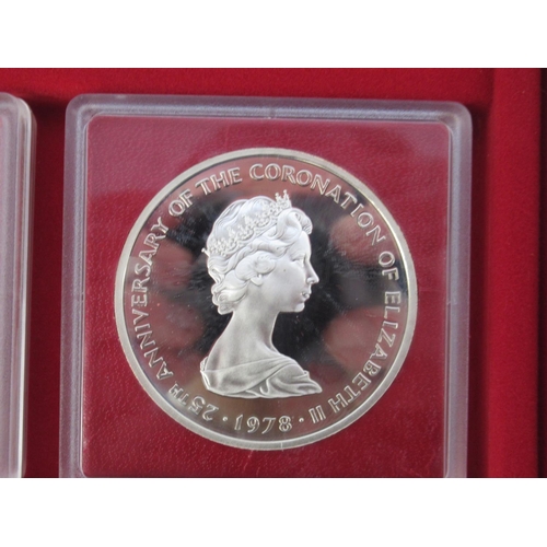 80 - The Turks and Caicos Islands Queen Beasts Silver Collection, Issued to Commemorate the 25th Annivers... 