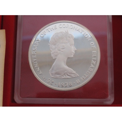 80 - The Turks and Caicos Islands Queen Beasts Silver Collection, Issued to Commemorate the 25th Annivers... 