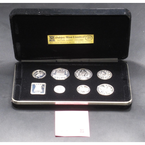 82 - Pobjoy Mint Limited - 1980 Isle of Man Legal Tender Decimal Coinage Sterling Silver Proof Edition, w... 