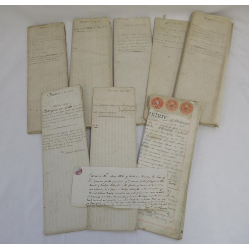 1141 - Collection of c18th/19th Indentures most relating to Lord William Manners of the Manor of Bay Hall, ... 