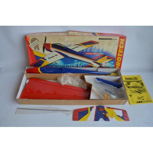 1164 - WITHDRAWN Four radio controlled model aircraft to include a vintage Sig Tri-Star (unbuilt), Protech ... 