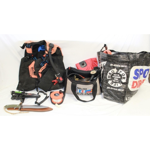 1181 - Collection of Scuba diving equipment to inc. dry-suit, Buddy Commando Scuba jacket, Wenoca divers kn... 