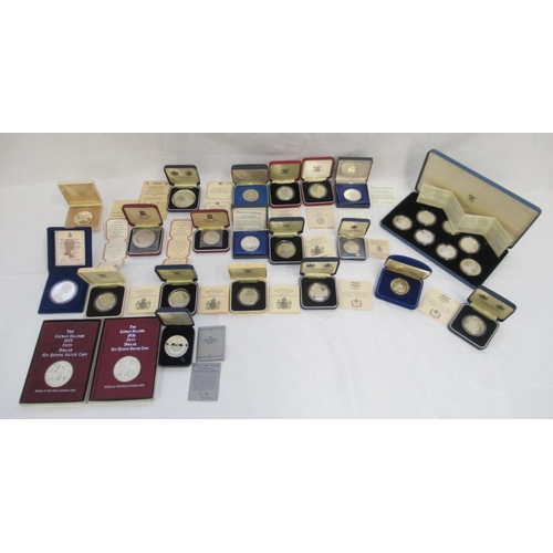 88 - Collection of Silver proof coins from the Royal Mint, Pobjoy Mint, Royal Australian Mint and Frankli... 