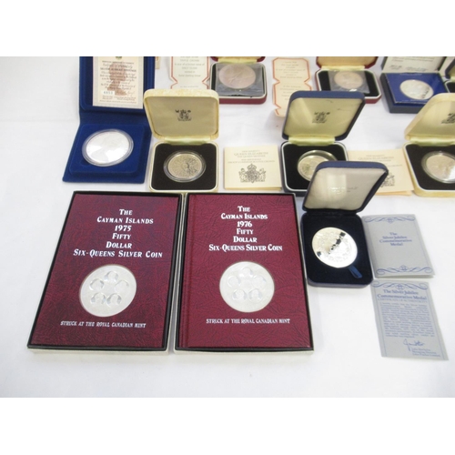 88 - Collection of Silver proof coins from the Royal Mint, Pobjoy Mint, Royal Australian Mint and Frankli... 