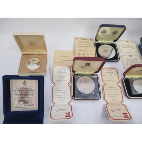 88 - Collection of Silver proof coins from the Royal Mint, Pobjoy Mint, Royal Australian Mint and Frankli... 