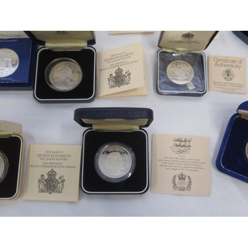 88 - Collection of Silver proof coins from the Royal Mint, Pobjoy Mint, Royal Australian Mint and Frankli... 