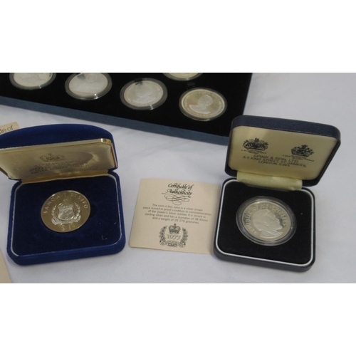 88 - Collection of Silver proof coins from the Royal Mint, Pobjoy Mint, Royal Australian Mint and Frankli... 