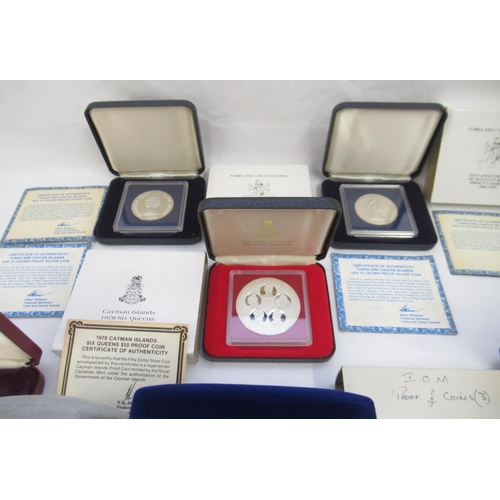 91 - Mixed collection of Silver Proof coins from Pobjoy Mint and Franklin Mint, all with CoA in original ... 