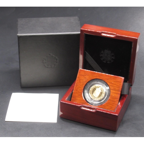 17 - Harrington & Byrne 1989 United Kingdom Gold Proof Half-Sovereign, encapsulated in original case with... 