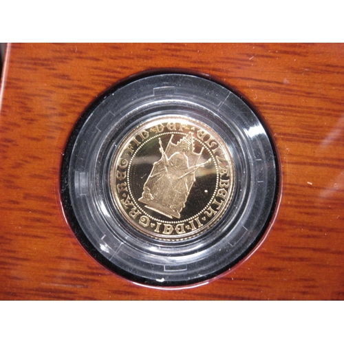 17 - Harrington & Byrne 1989 United Kingdom Gold Proof Half-Sovereign, encapsulated in original case with... 