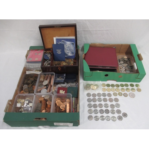 124 - Large mixed collection of British and some International coins, predominantly c20th and some c19th t... 