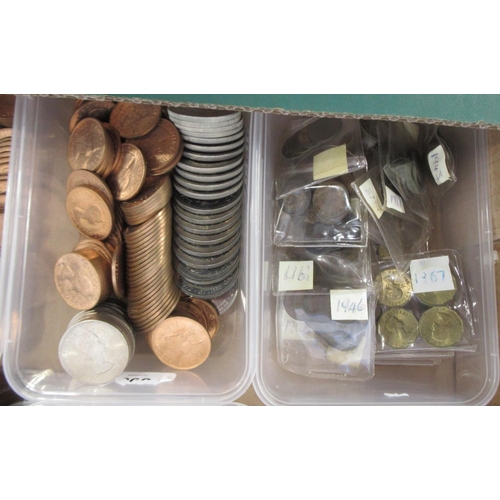 124 - Large mixed collection of British and some International coins, predominantly c20th and some c19th t... 