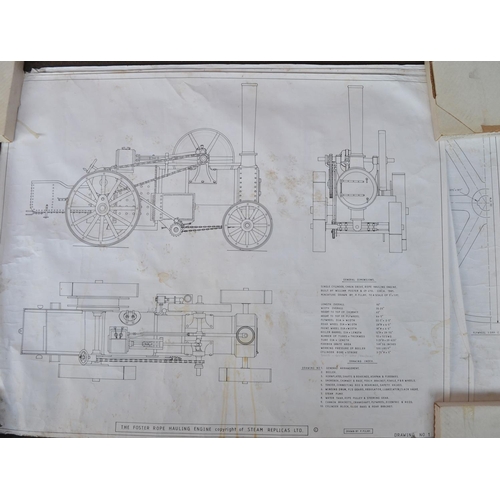 807 - Collection of engineering drawings for the Foster Rope Hauling engine, copyright Steam Replicas Ltd ... 