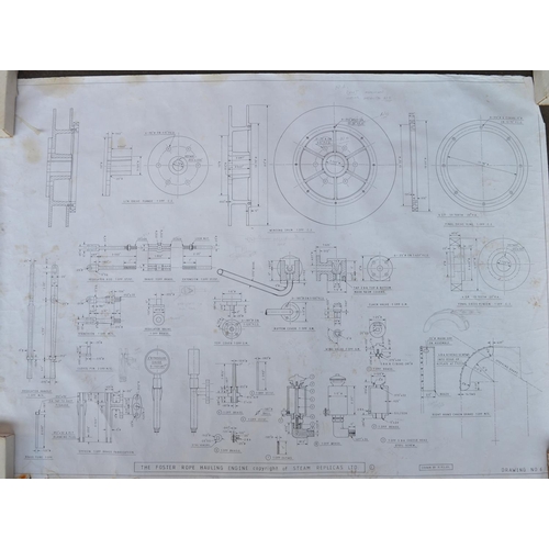 807 - Collection of engineering drawings for the Foster Rope Hauling engine, copyright Steam Replicas Ltd ... 