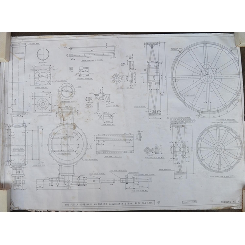 807 - Collection of engineering drawings for the Foster Rope Hauling engine, copyright Steam Replicas Ltd ... 