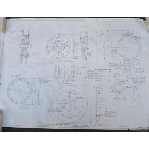 807 - Collection of engineering drawings for the Foster Rope Hauling engine, copyright Steam Replicas Ltd ... 