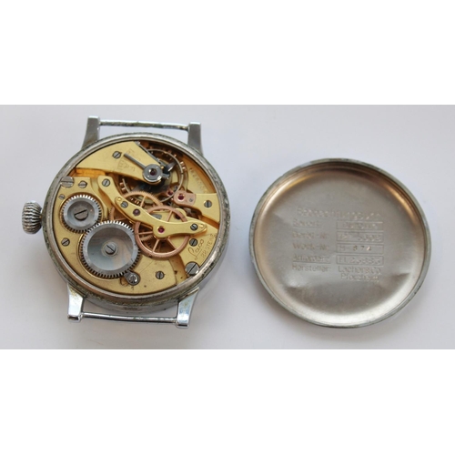 1351 - Luftwaffe oversized pilots wristwatch by Laco. Type A dial, manual wind with onion crown. Serial num... 