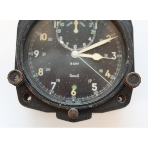 1360 - Military 8 Day Aviation cockpit/Auto' clock. Mk III by SmithS. Second hand and 'Time Trip' dial. Reg... 