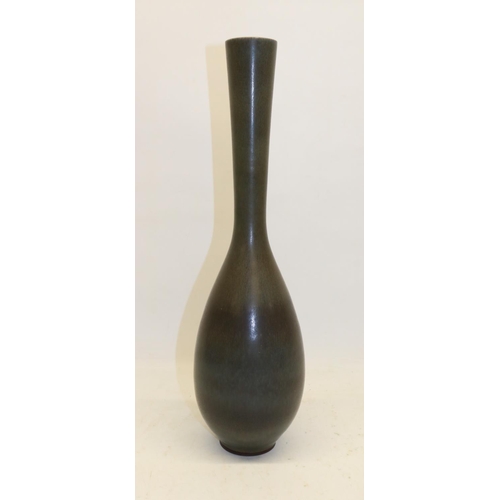 732 - Berendt Friberg stoneware vase, signed base, H44.5cm