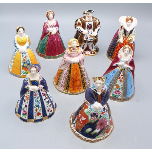 541 - Royal Worcester The Connoisseur Series candle snuffers - Henry VIII and his six wives, and Elizabeth... 