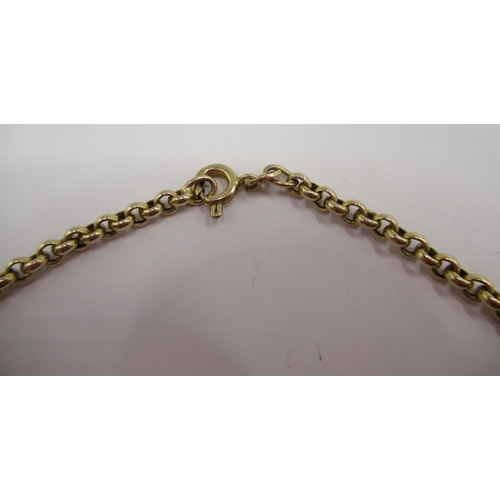 40 - 9ct yellow gold belcher chain necklace, stamped 375, 5.19g