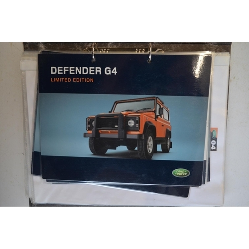 64 - Land Rover G4 Challenge collection to include 5x pressed relief text metal vehicle plates, adhesive ... 