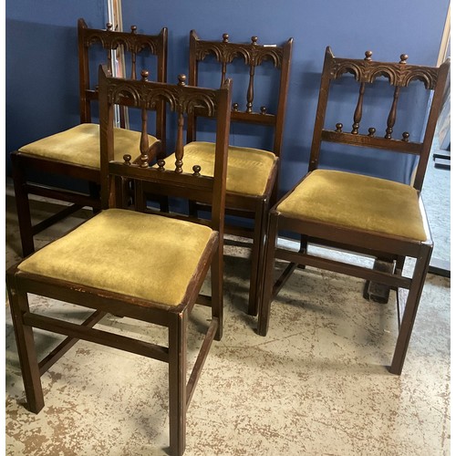 759 - Set of four Old Colonial dark elm Ercol chairs