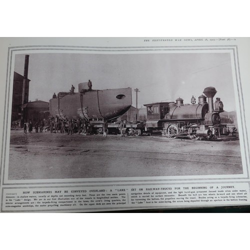 818 - Set of four leather bound volume of the illustrated war news